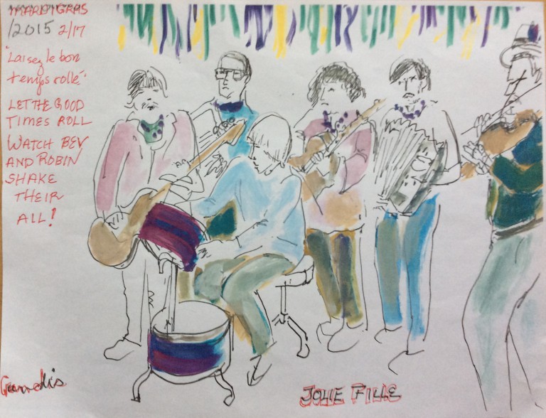 drawing of Jolie Fille Band